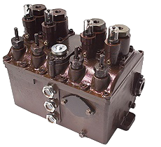 Industrial lubrication pump with multiple valves and connectors, designed for efficient lubrication in machinery and equipment. Ideal for enhancing performance and reducing wear in industrial applications.