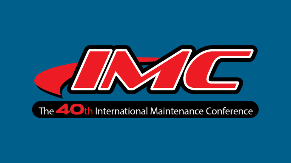 IMC logo featuring "The 40th International Maintenance Conference" on a blue background.