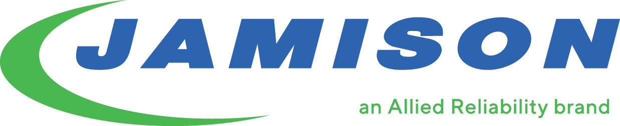 Logo of Jamison, an Allied Reliability brand, emphasizing expertise in bag filter vessels for industrial applications.