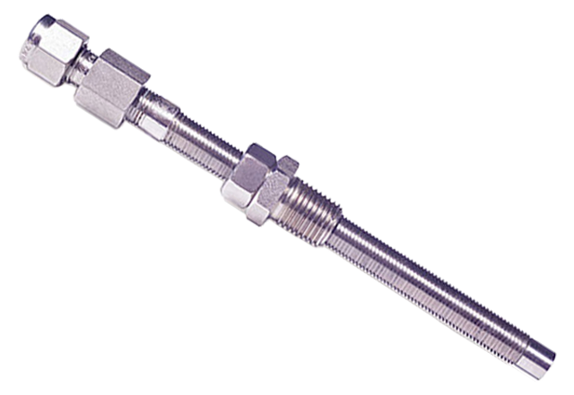 Industrial lubrication product featuring a stainless steel lubrication fitting with threaded connections, designed for efficient oil delivery in machinery and equipment maintenance.