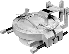 Illustration of a quick opening closure device, showcasing its circular design and mechanical components, used for efficient sealing and access in various applications.