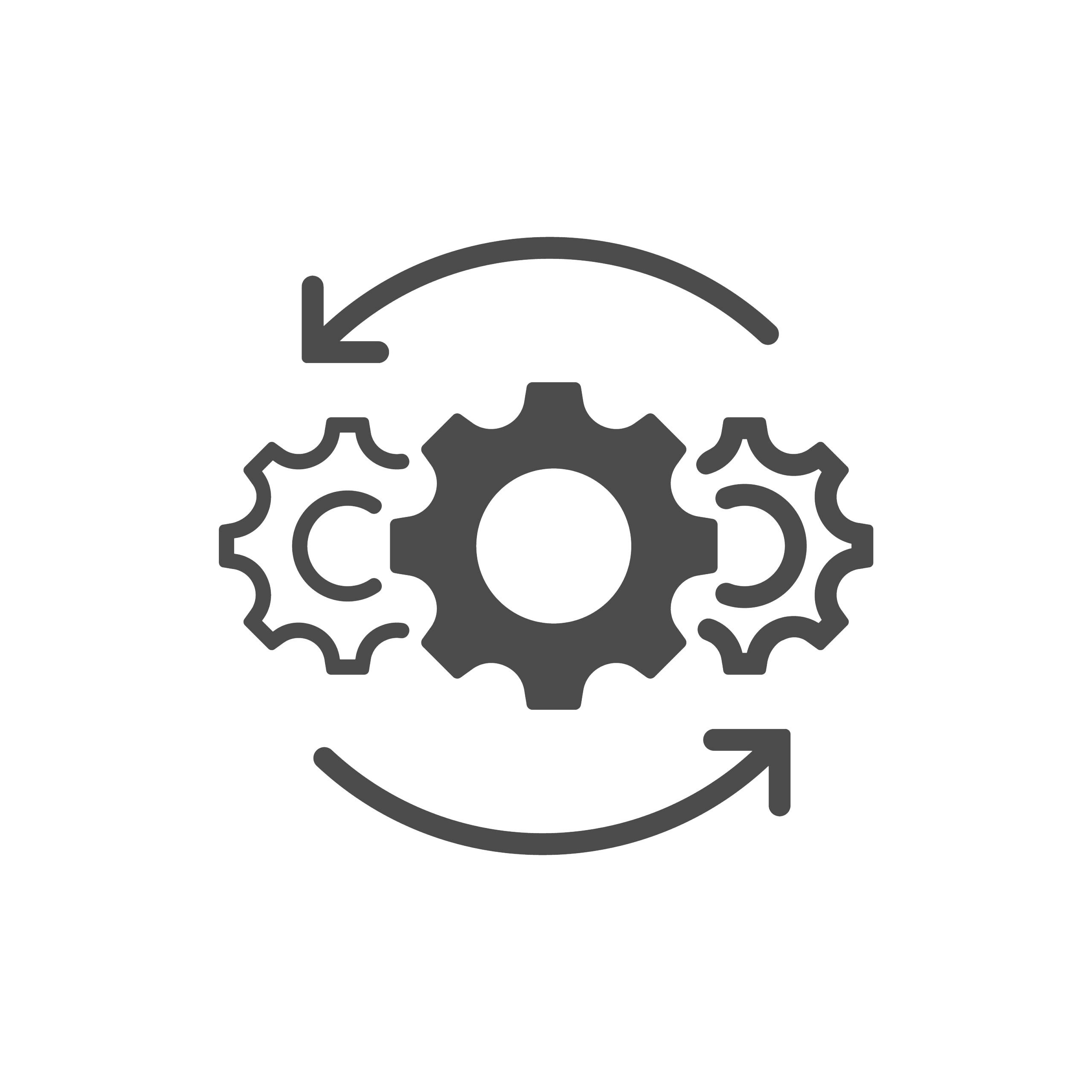 Graphic illustration of interconnected gears symbolizing the alignment of Asset Performance Management (APM) and Enterprise Asset Management (EAM) with condition monitoring strategies.