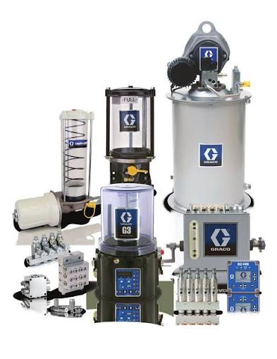 High-quality circulating oil and high-pressure lubrication systems featuring various Graco components, including oil pumps, reservoirs, and control units designed for efficient lubrication in industrial applications.