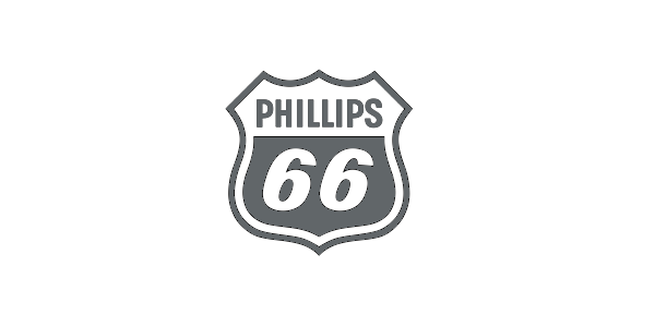 Phillips 66 logo featuring a classic shield design with the brand name prominently displayed above the number 66, symbolizing the company's heritage in the petroleum industry.