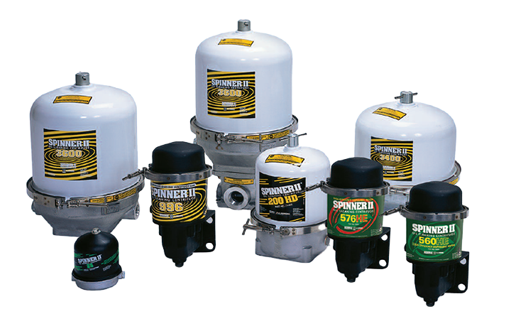 Collection of Spinner II marine pumps, including models 200 HD, 576 ME, and 560, showcasing various sizes and designs for efficient water management in boating applications.